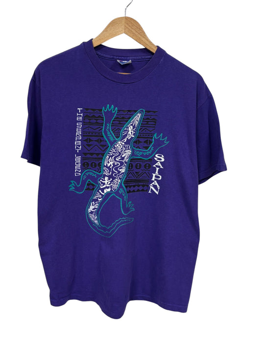 Vintage 90's Saipan Serpent Legend Lizard Graphic Tee Size Large