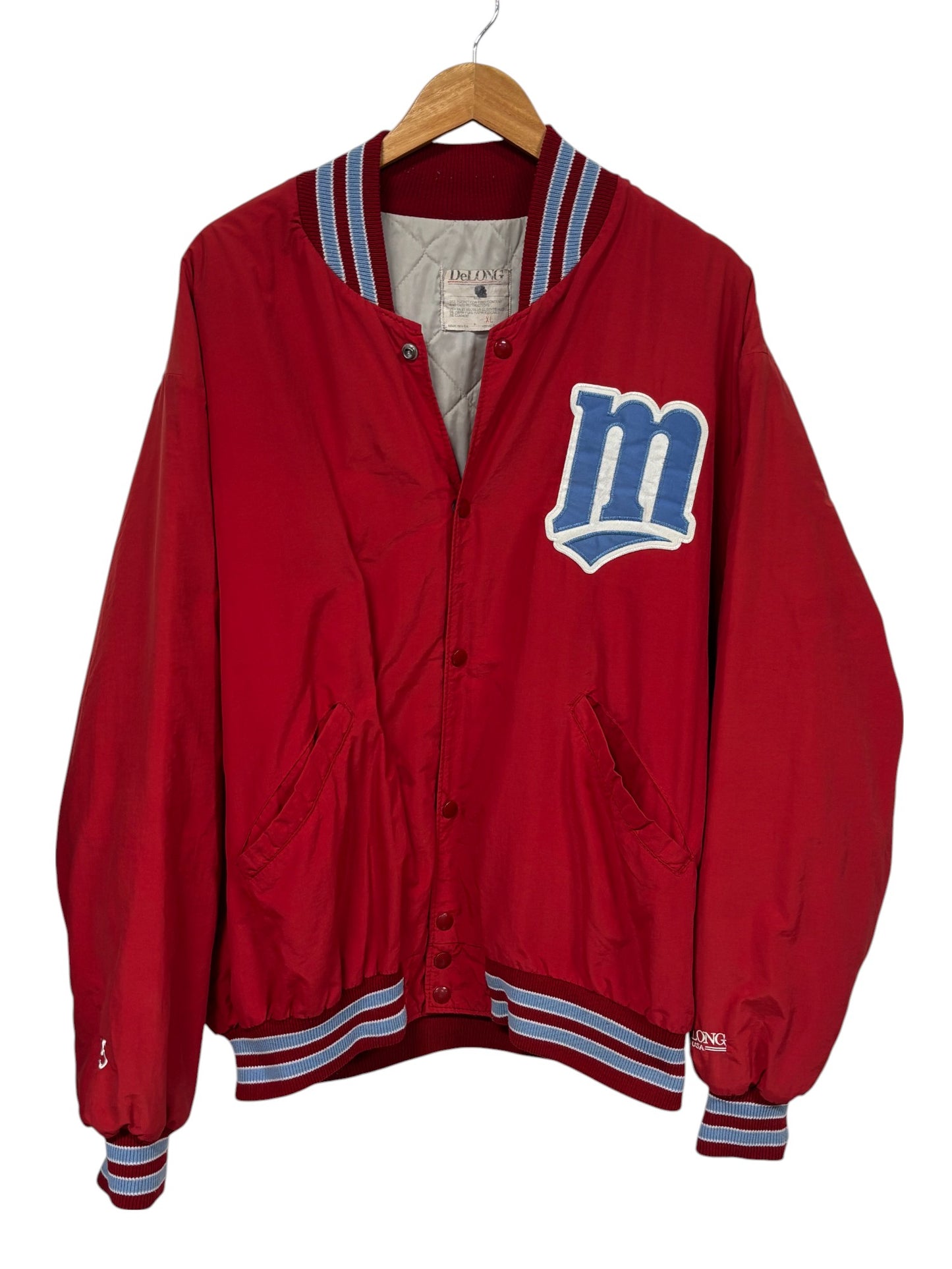 Vintage De Long Minnesota Twins MLB Logo Varsity Style Jacket Size XL