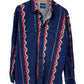 Vintage Wrangler Brushpopper Western Pearl Snap Button Up Shirt Size Large