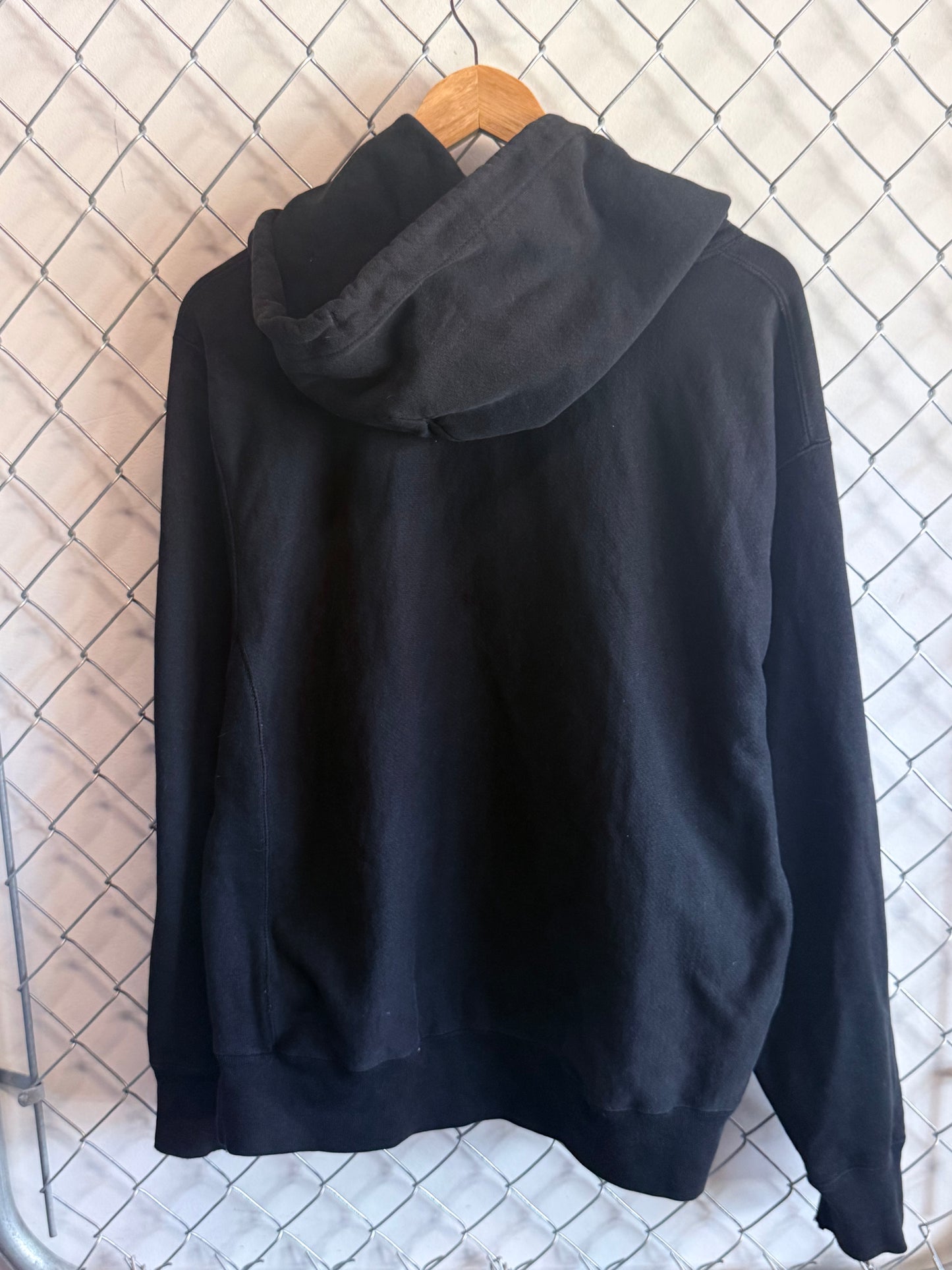 Champion Black Reverse Weave Hoodie Size Large