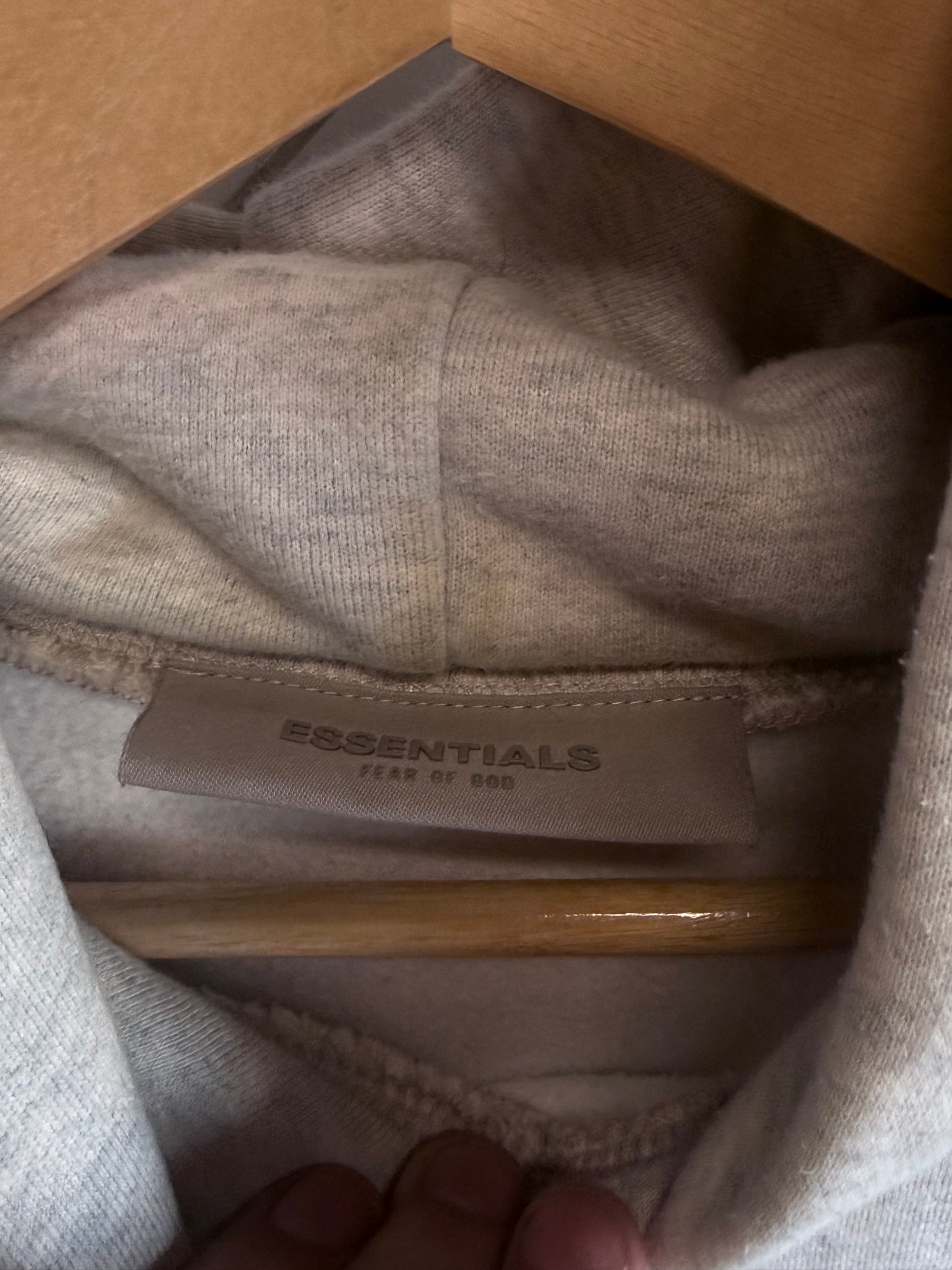 Fear of God Essentials Grey Hoodie Size Large