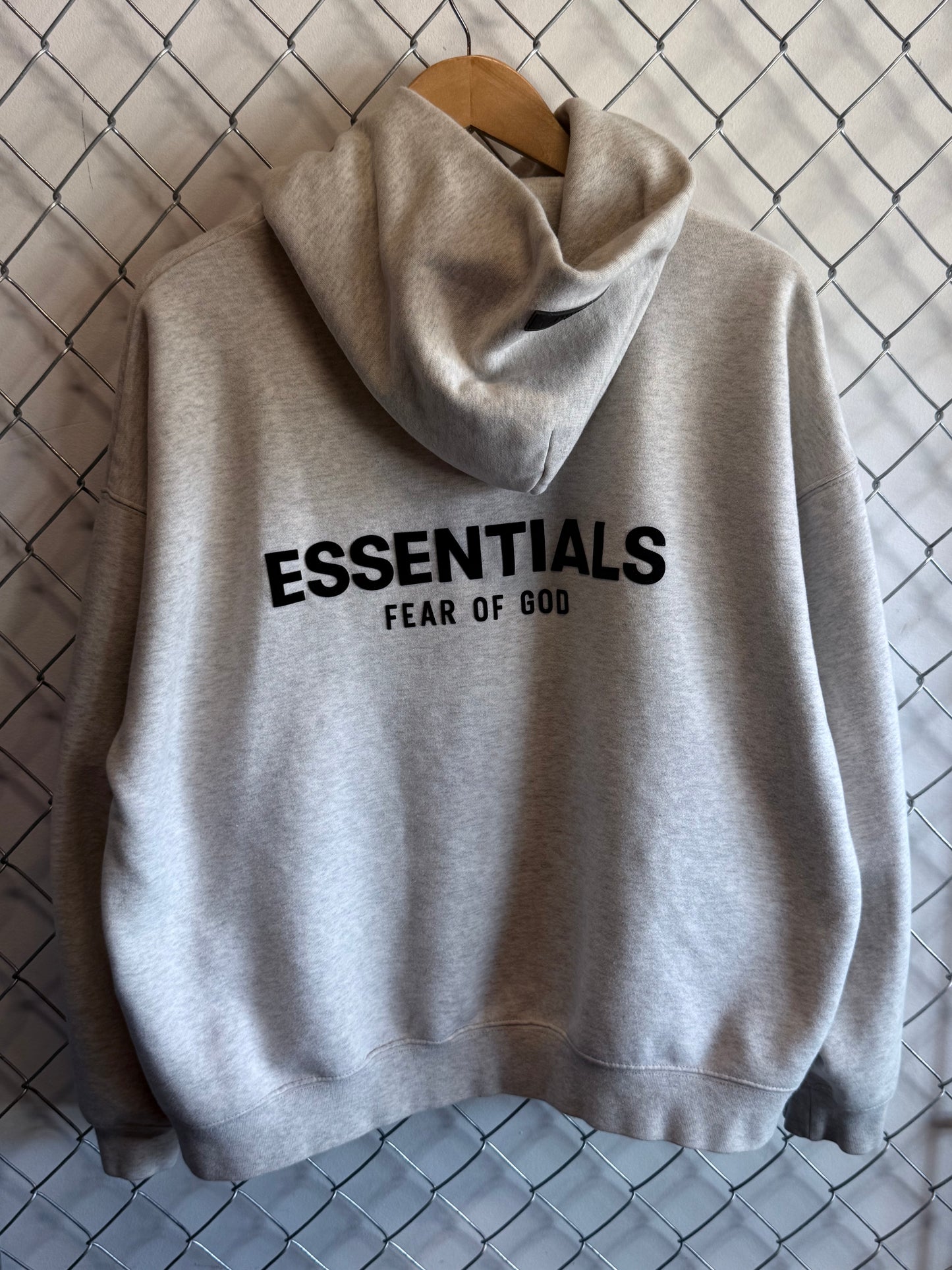 Fear of God Essentials Grey Hoodie Size Large