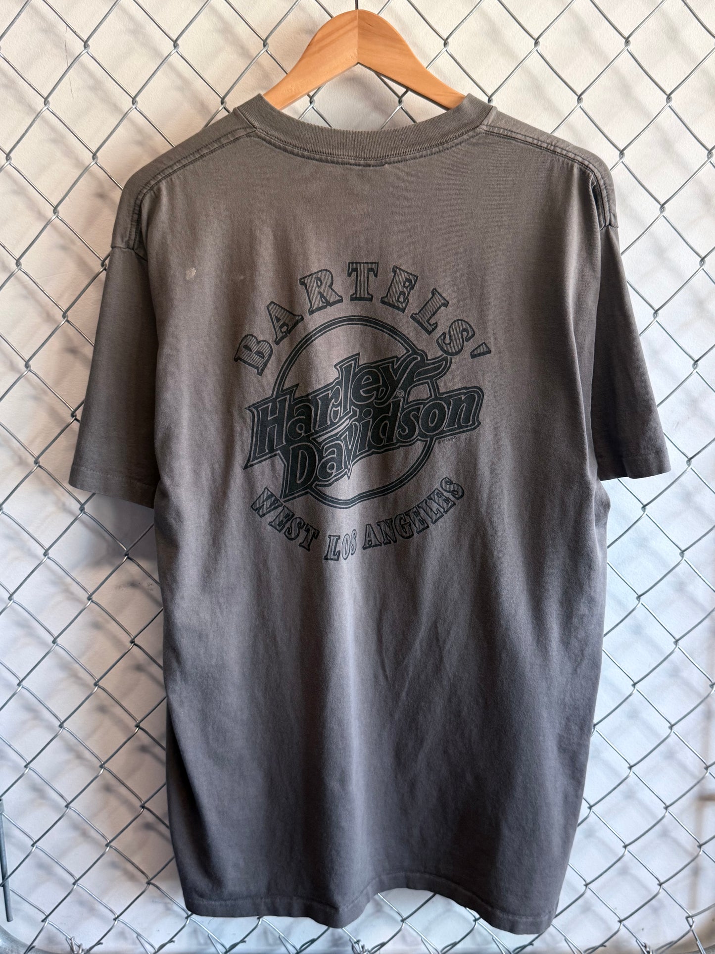Vintage 90's Harley Davidson Los Angeles Biker Pocket Tee Size XL
