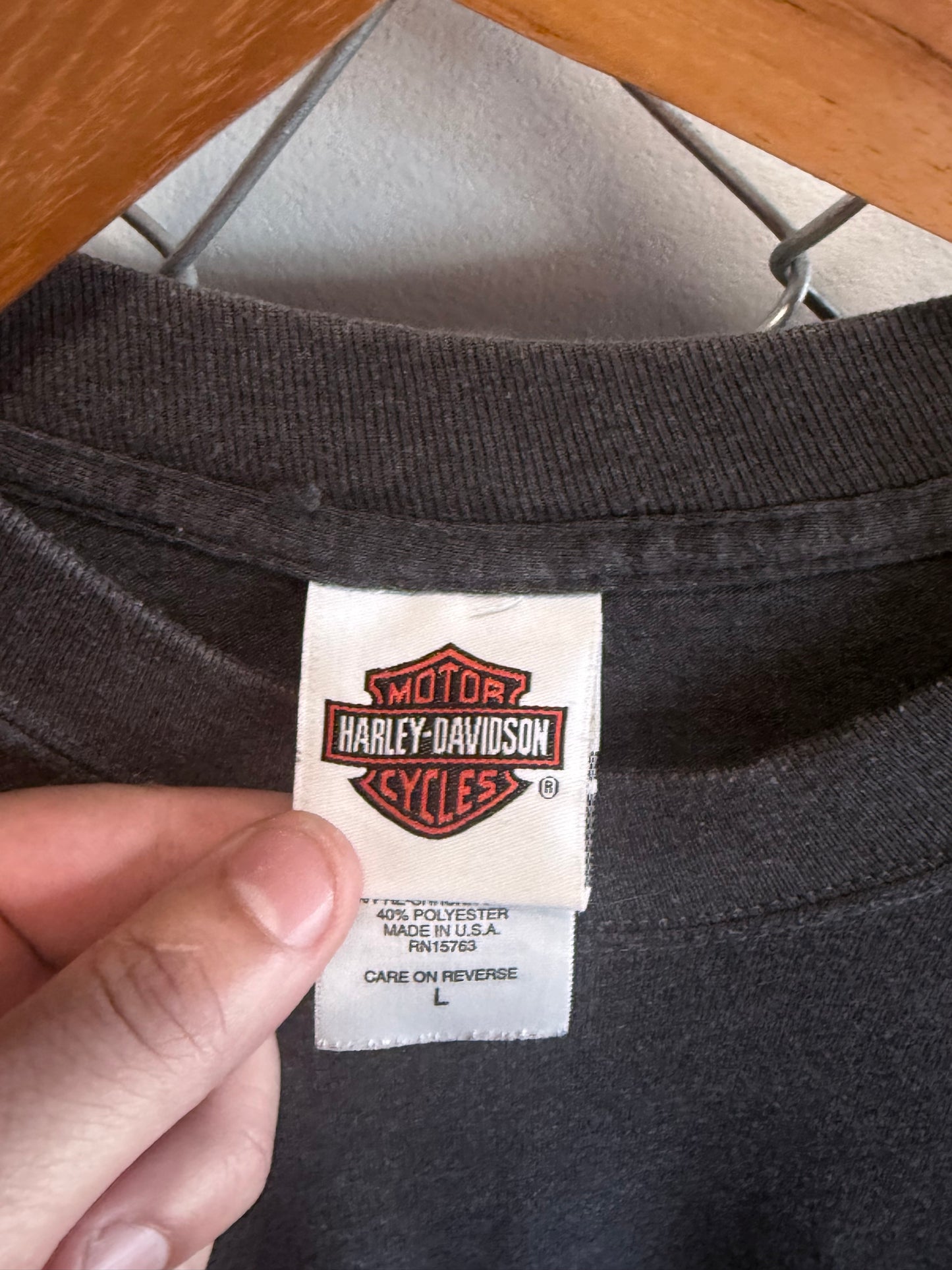Harley Davidson Rally in the Valley 2004 Biker Long Sleeve Shirt Size Large
