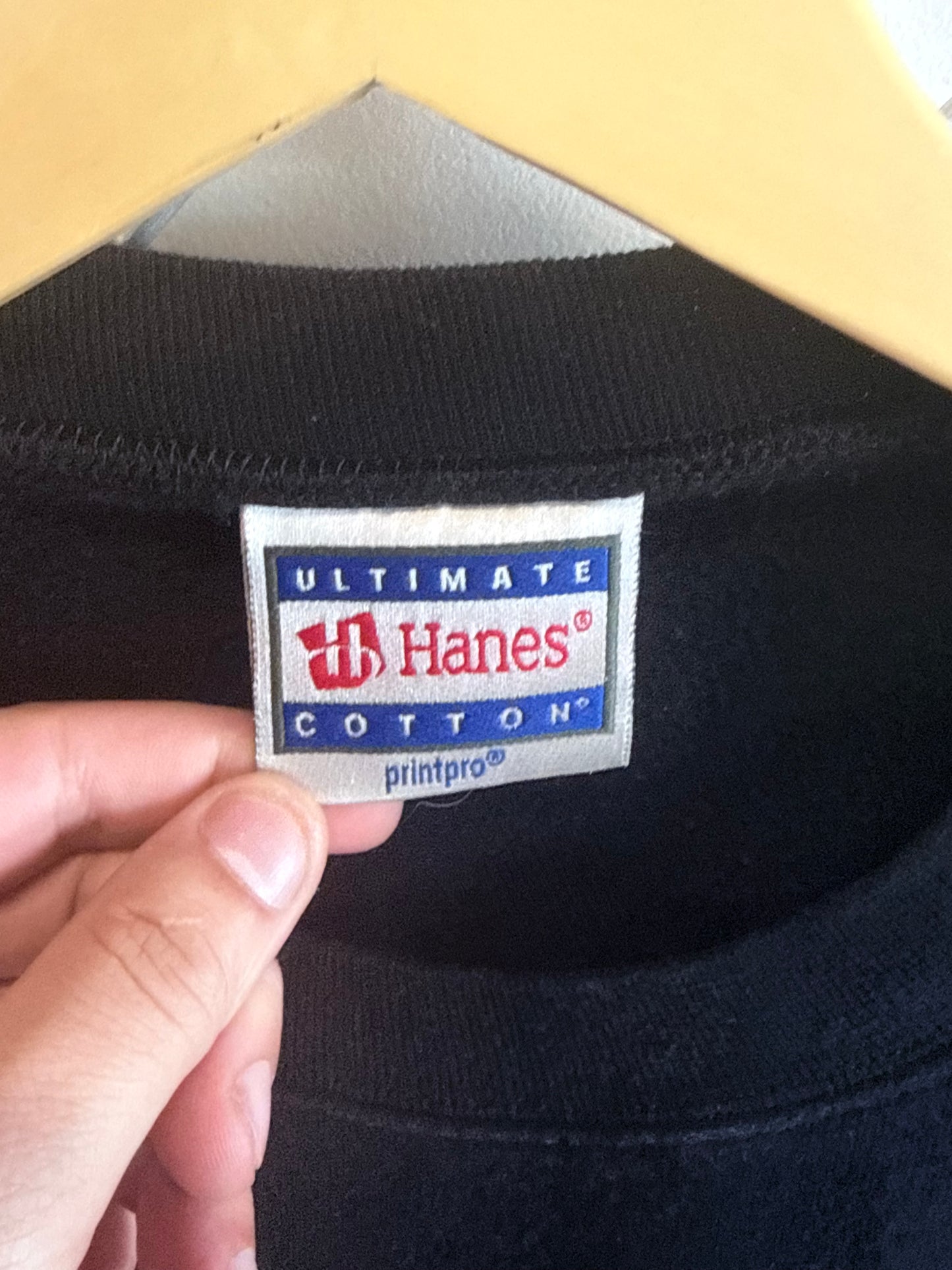 Vintage Hanes Black Blank Crewneck Sweater Size Large