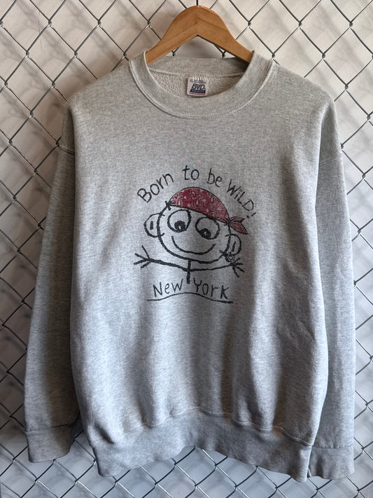 Vintage 90's Born to be Wild New York Crewneck Sweater Size XL