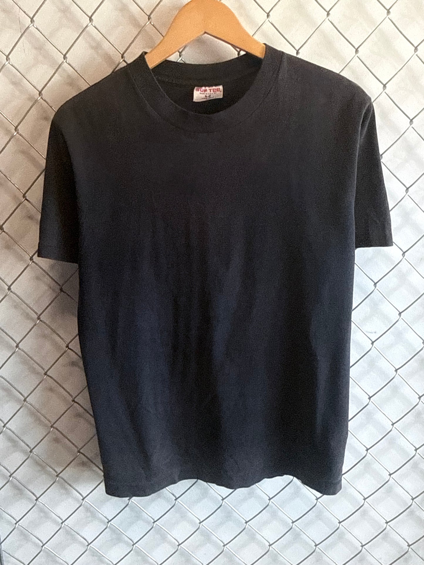 Vintage 90's Black Blank Tee Size Medium