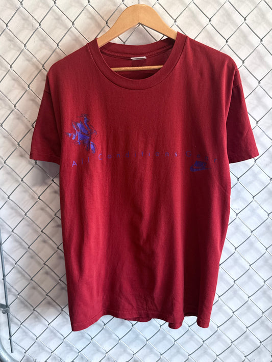 Vintage 80's Nike All Conditions Gear ACG Outdoor Graphic Tee Size XL