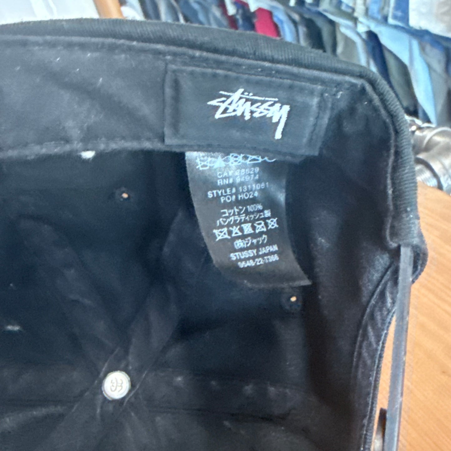 Stussy Chenille S Big Logo Black Hat
