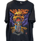 Vintage 90's American Biker Bad Bones 3D Emblem Big Print Graphic Tee Size XXL