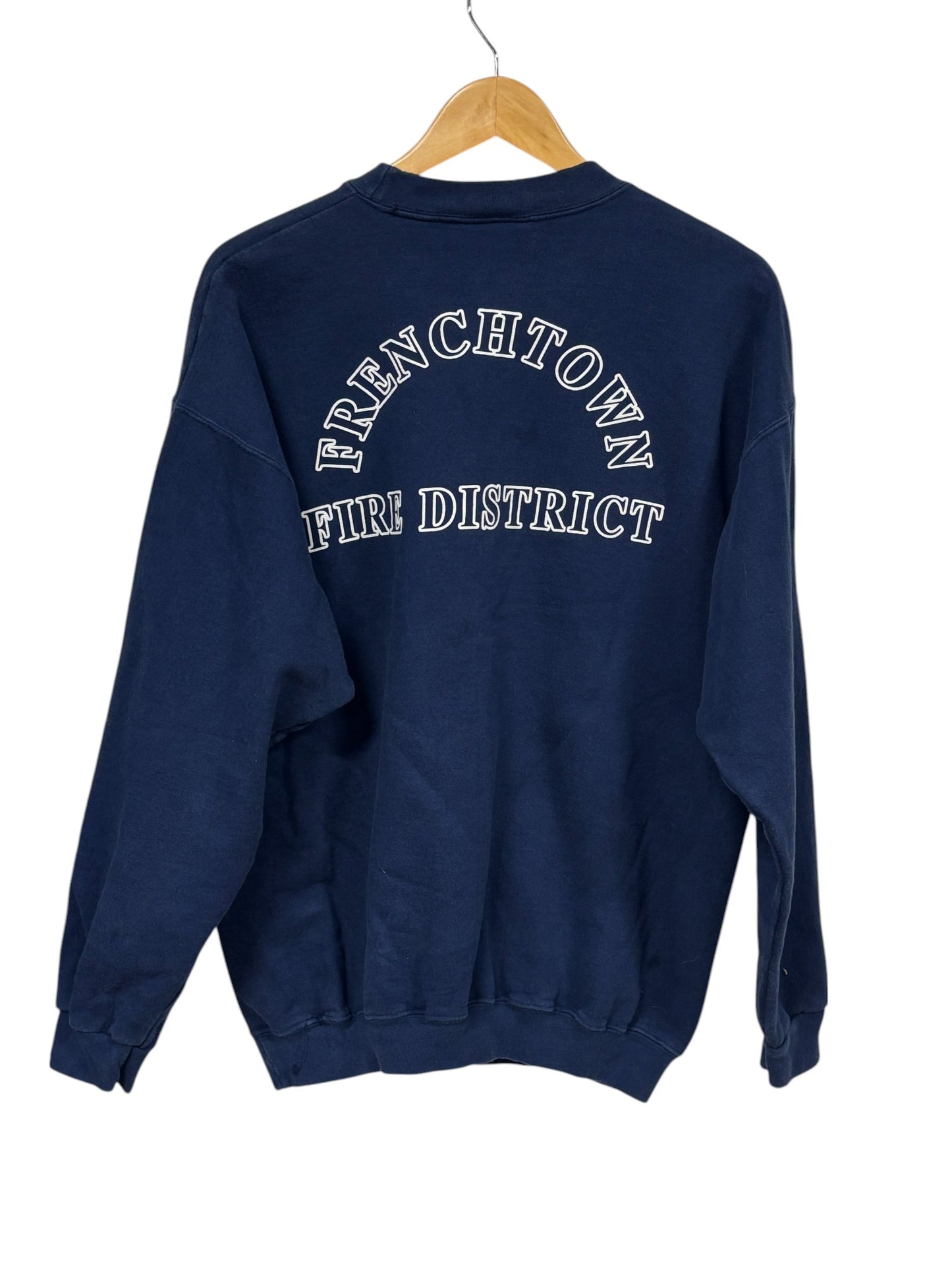 Vintage Frenchtown Fire District Graphic Crewneck Sweater Size Large