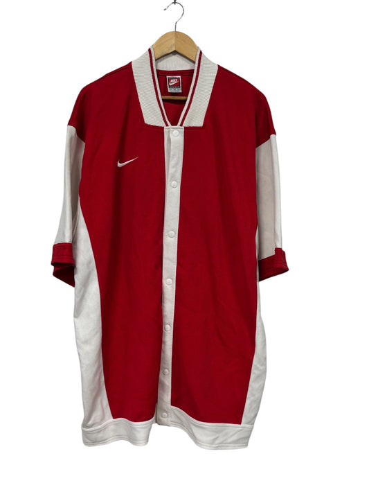 Vintage 90's Team Nike Red White Shooting Shirt Size XL Tall