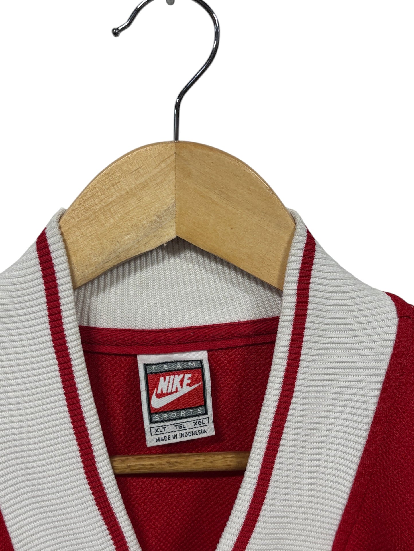 Vintage 90's Team Nike Red White Shooting Shirt Size XL Tall