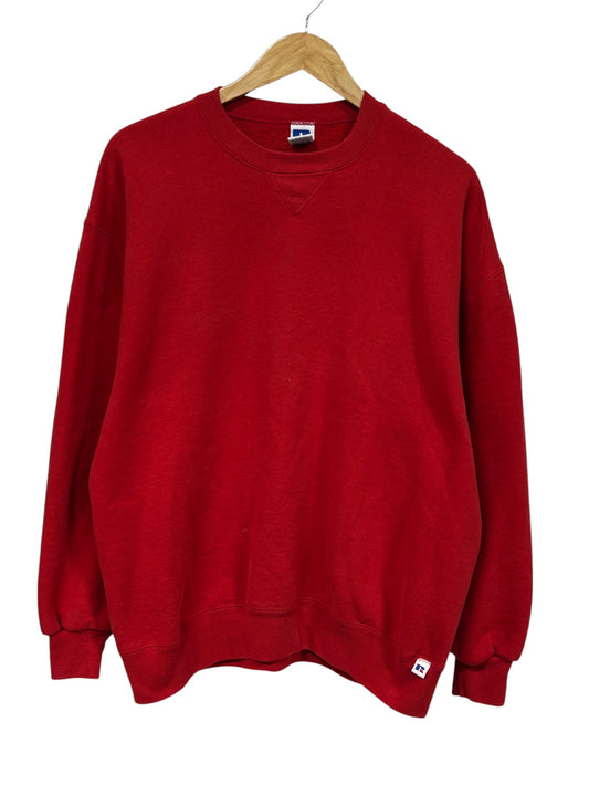 Vintage 90's Russell Athletic Made in USA Red Blank Sweater Size XL