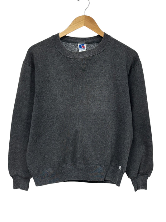 Vintage 90's Russell Athletic Made in USA Grey Blank Sweater Size Medium