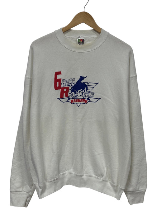 Vintage 90's Grass Range Rangers Rodeo Graphic Sweater Size XL