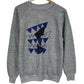 Vintage 80's Tultex Abstract Art Triangles Crewneck Sweater Size XL
