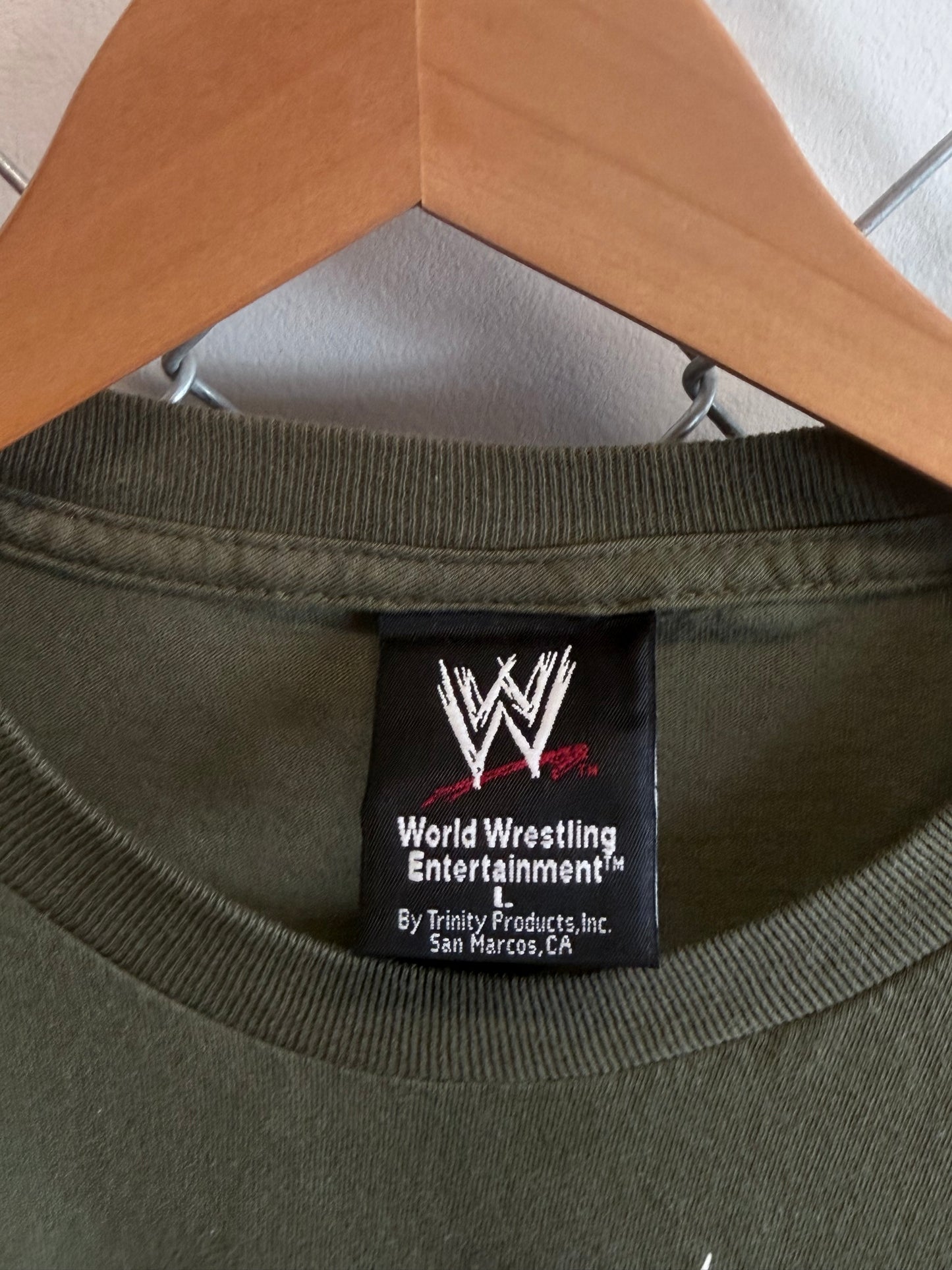 Vintage Y2K WWE Wrestling Tribute to the Troops Graphic Tee Size Large