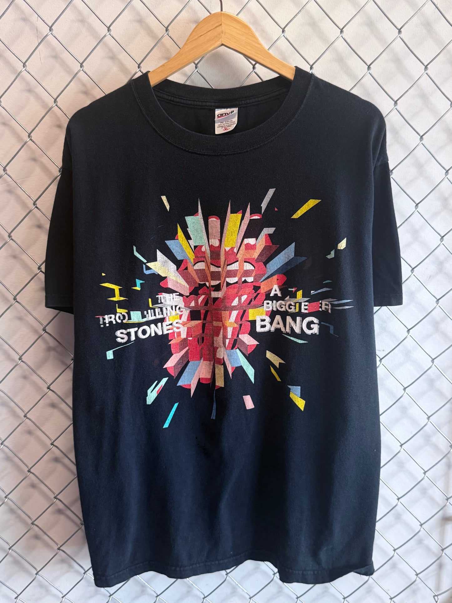 Y2K Rolling Stones Bigger Bang Band Graphic Tee Size XL