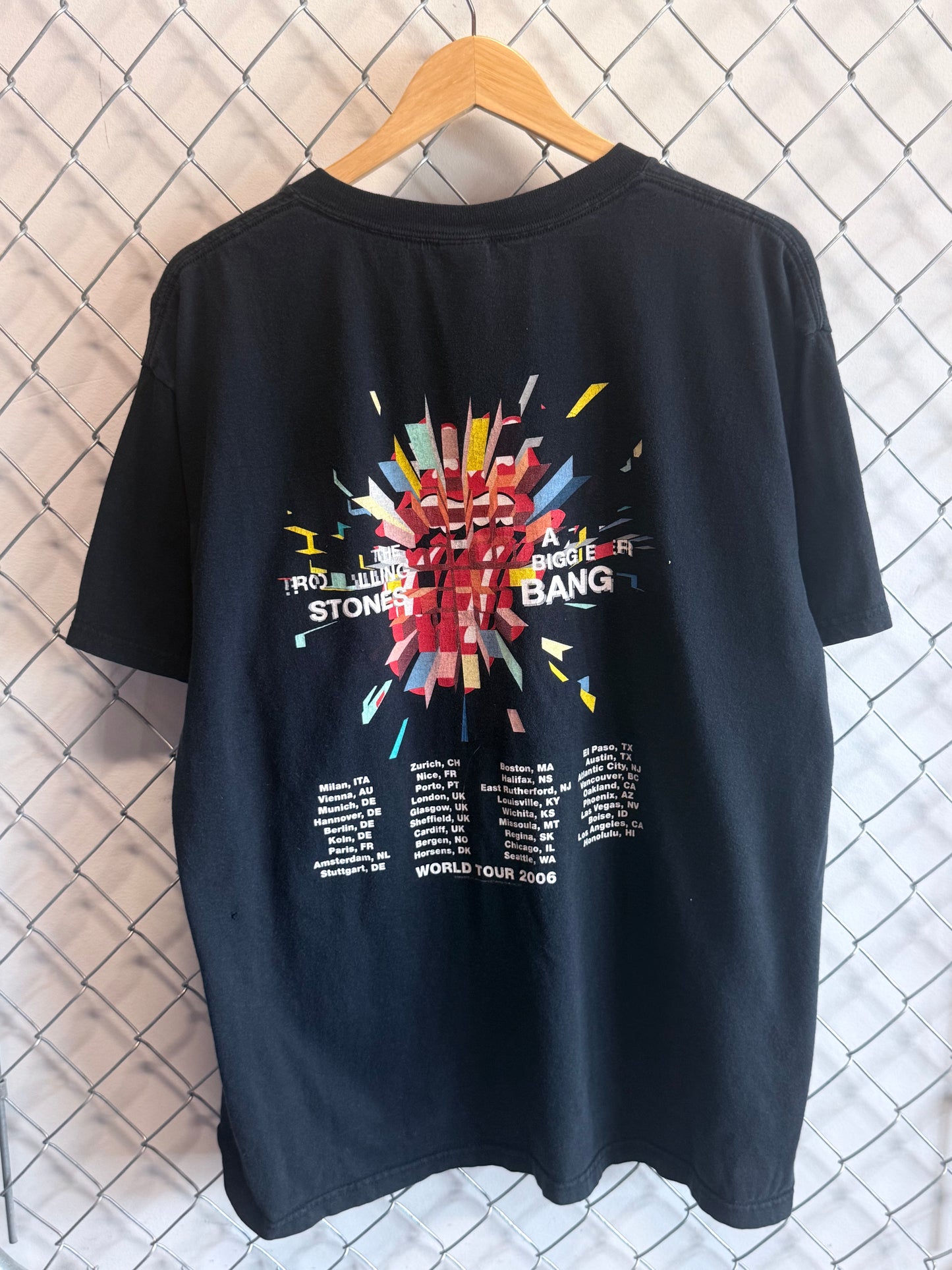 Y2K Rolling Stones Bigger Bang Band Graphic Tee Size XL