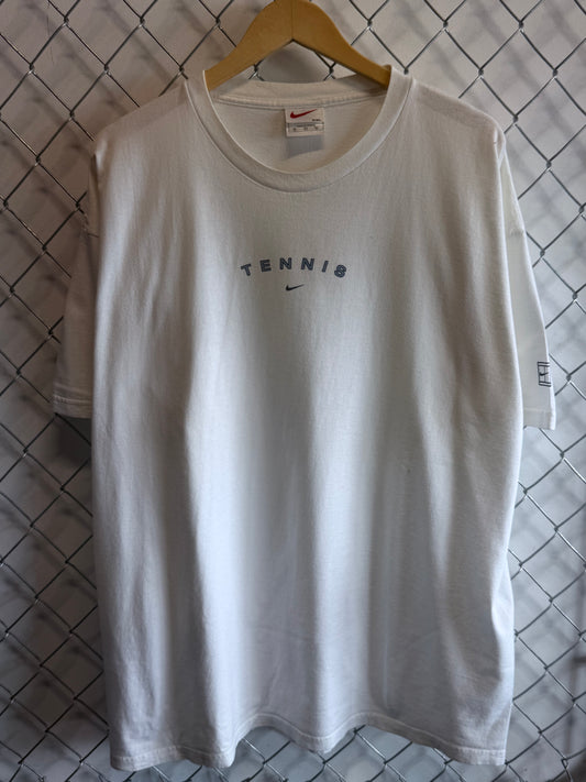 Vintage 90's Nike Challenge Court Tennis Center Swoosh Tee Size XXL