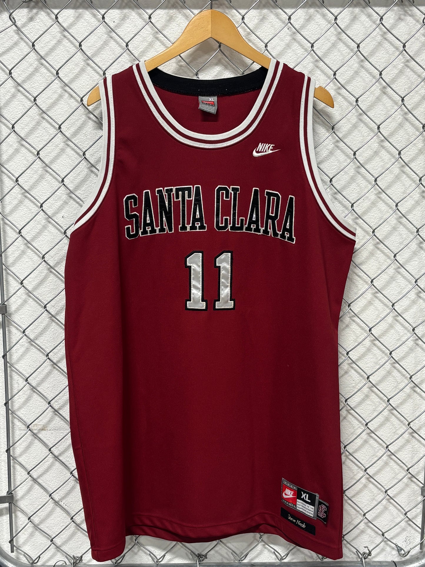 Vintage Nike Santa Clara #11 Steve Nash Throwback Jersey Size XL