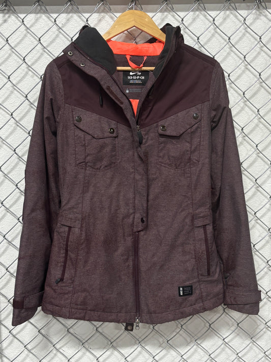 Vintage Women's Nike SB Purple Parka Jacket Size Small