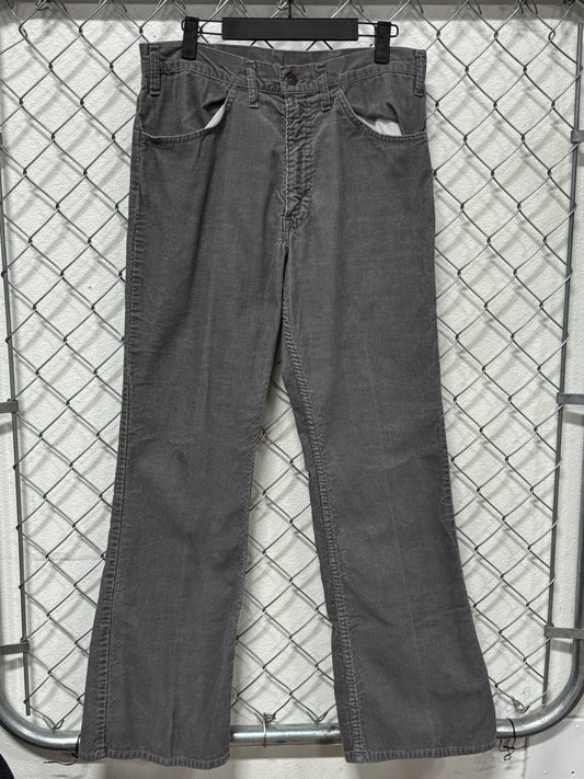 Vintage 70's Levi's Grey Corduroy Pants Size 30x31