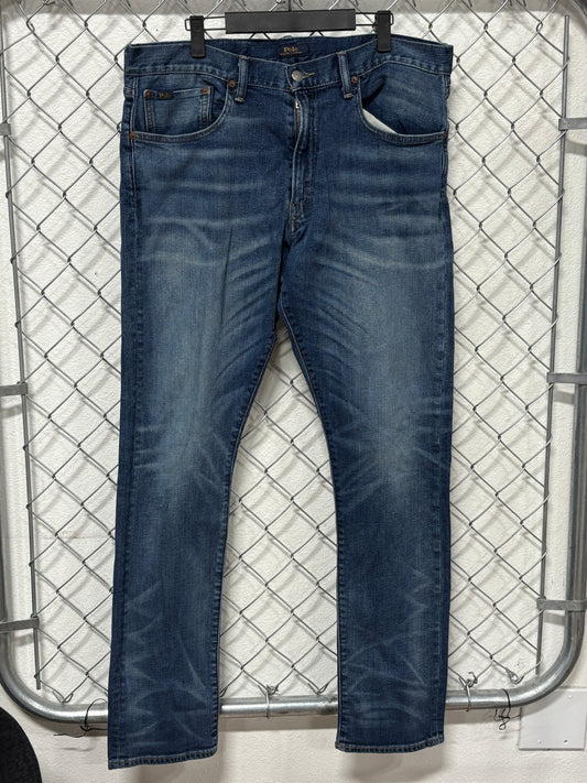 Polo Ralph Lauren Blue Slim Fit Denim Jeans Size 36x33