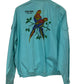 Vintage 90's Cancun Mexico Wild Birds Nature Zip Up Jacket Size Large