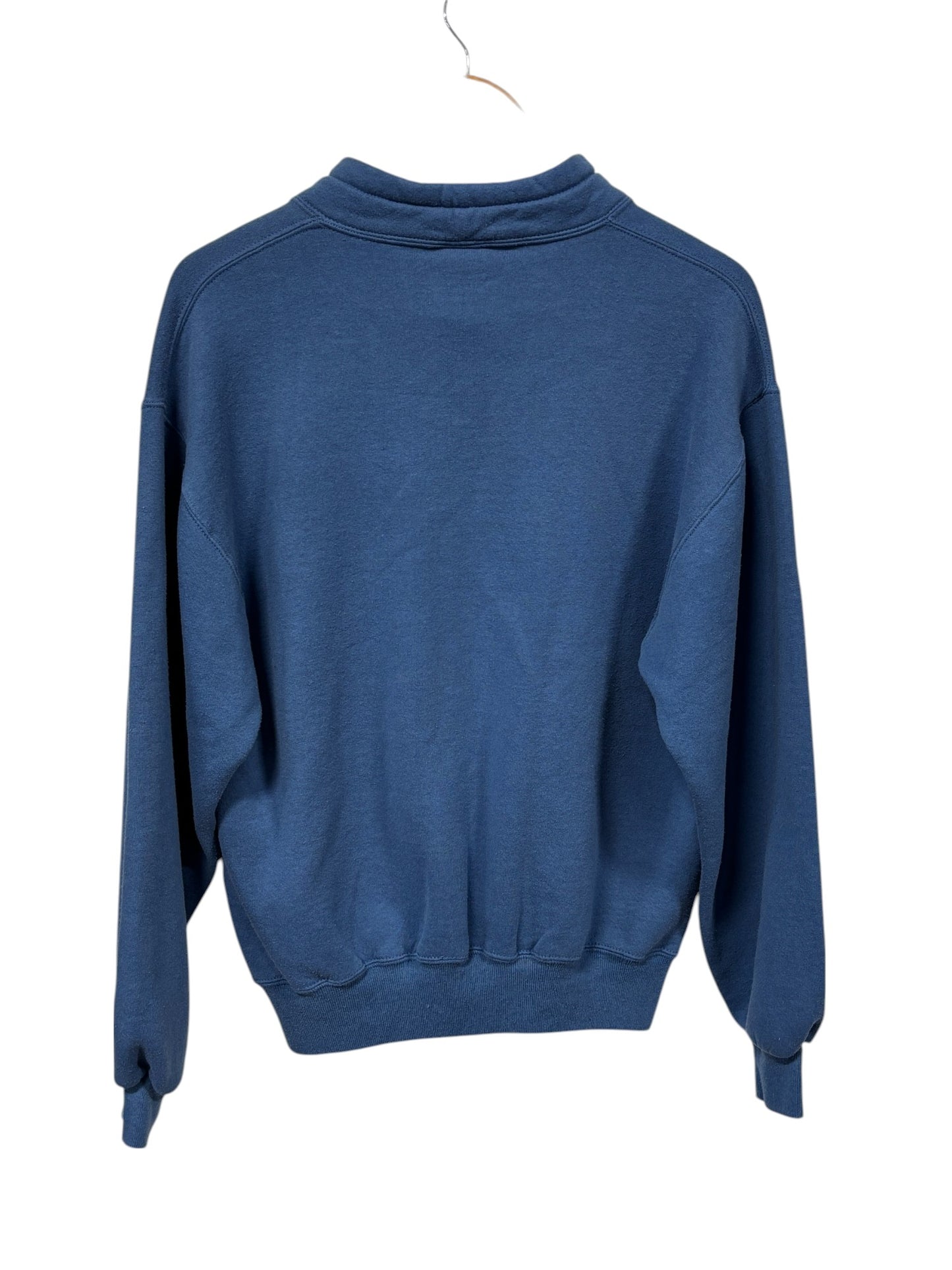 Vintage 90's Russell Athletic Blank Blue Mockneck Sweater Size Large