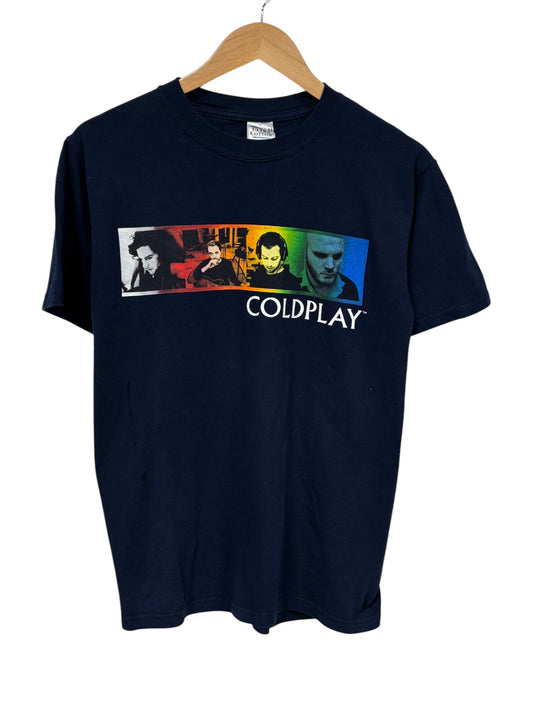 Vintage Y2K Coldplay Band Portrait Graphic Tee Size Small