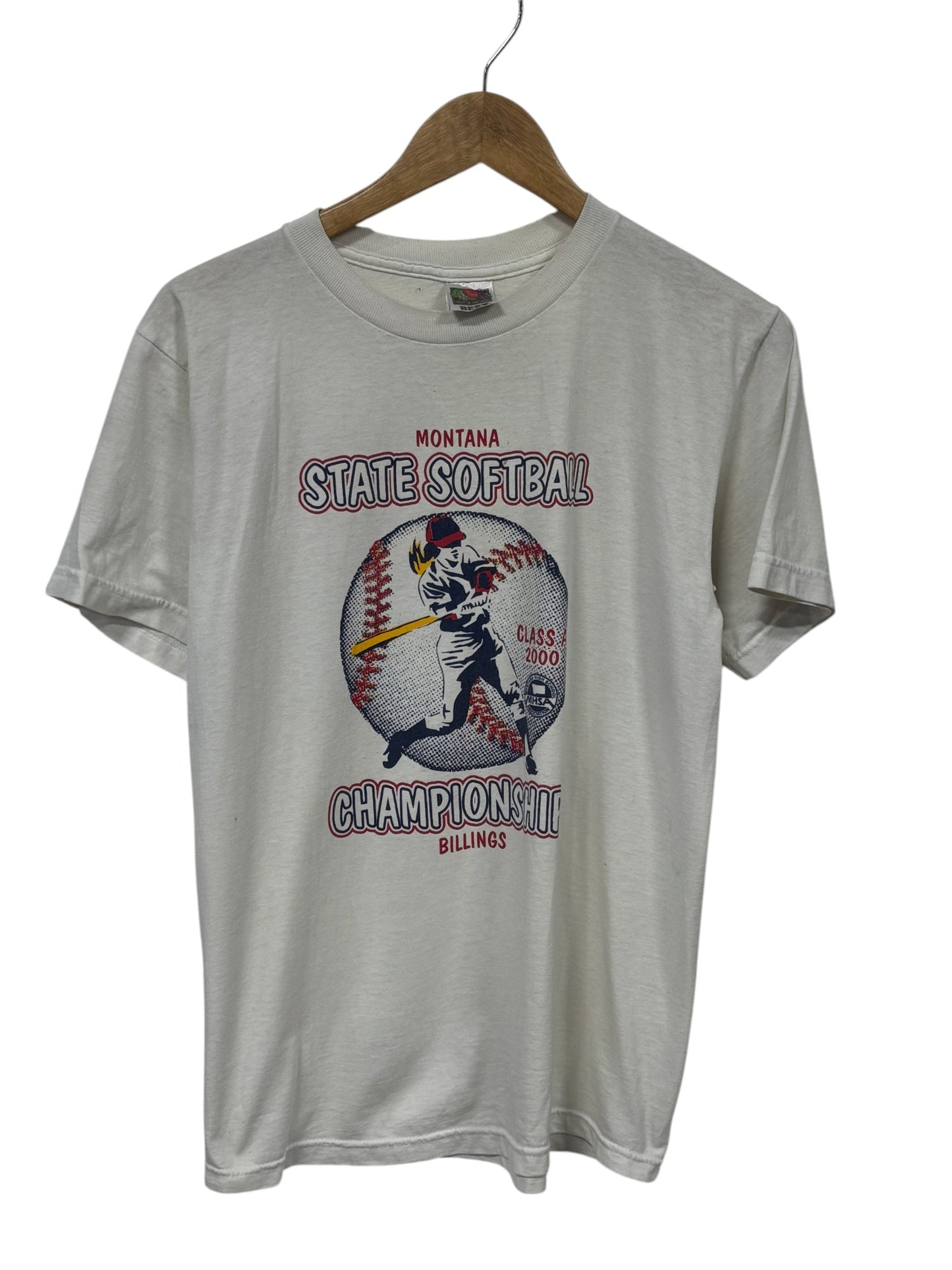 Vintage 2000 Montana State Softball Championship Graphic Tee Size Medium