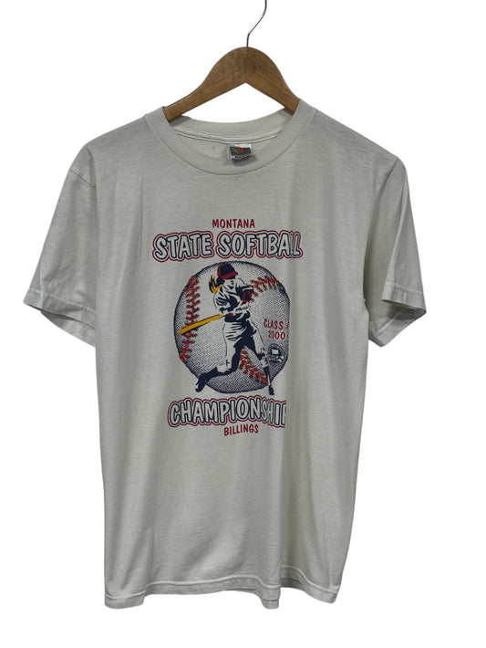 Vintage 2000 Montana State Softball Championship Graphic Tee Size Medium