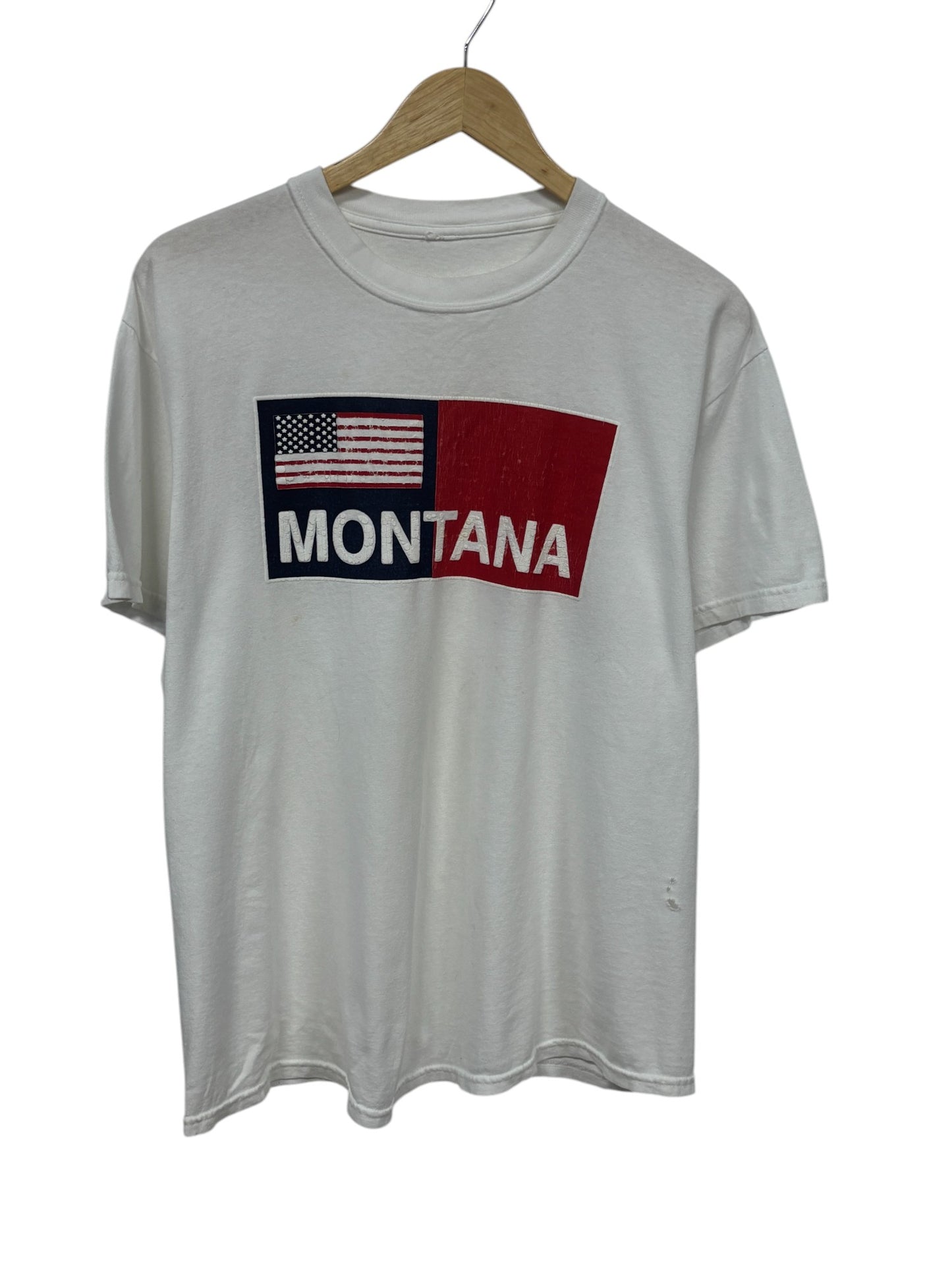Vintage Montana Flag Graphic Tee Size Large