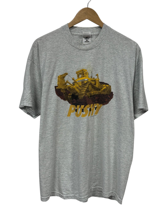 Vintage 90's Caterpillar Very Pushy Tractor Graphic Tee Size XL