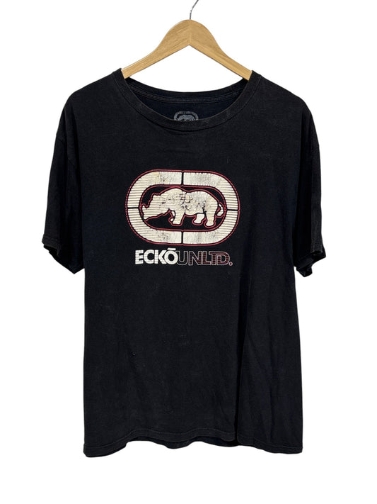 Vintage Y2K Ecko Unlimited Classic Logo Graphic Tee Size Large