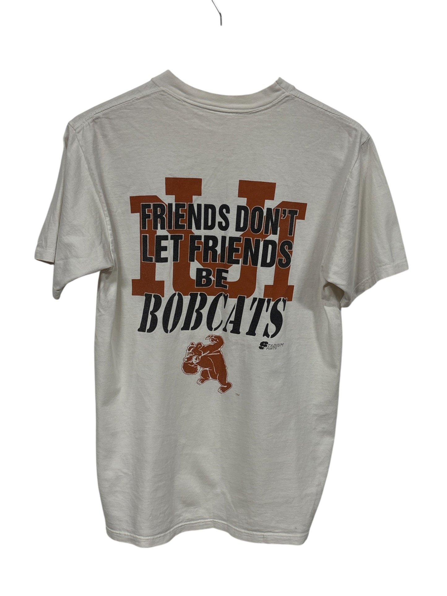 Vintage 90's Just Say No Montana Grizzlies Don't Be Bobcats Tee Size Medium
