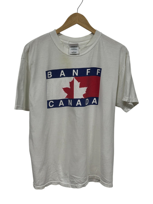 Vintage Banff Canadian Flag Graphic Tee Size Large