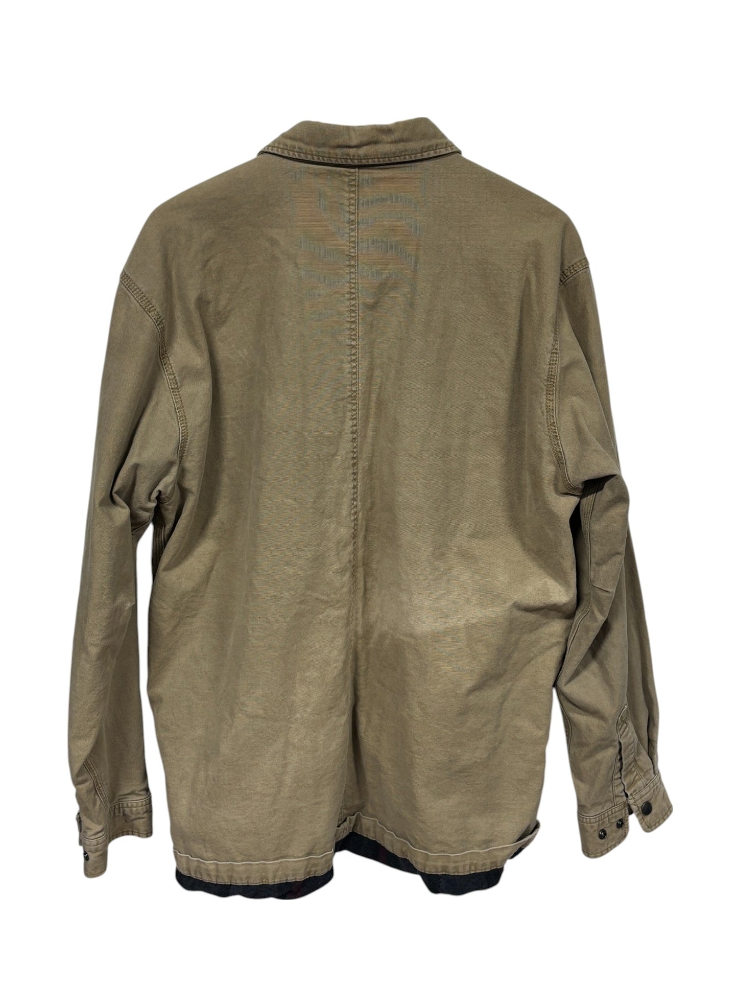 Carhartt Insulated Brown Button Up Heavy Work Shirt Size Large