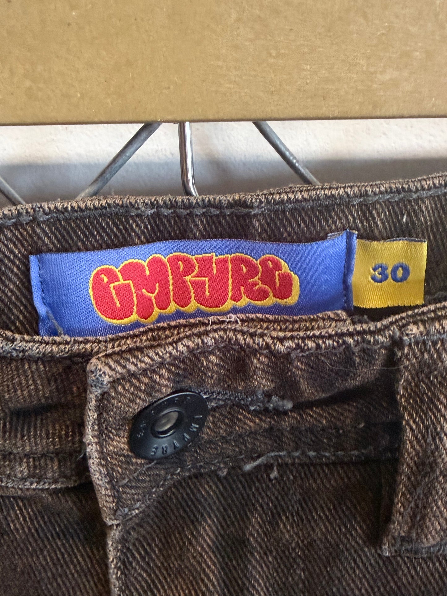 Empyre Brown Y2K Style Baggy Denim Jeans Size 32x27