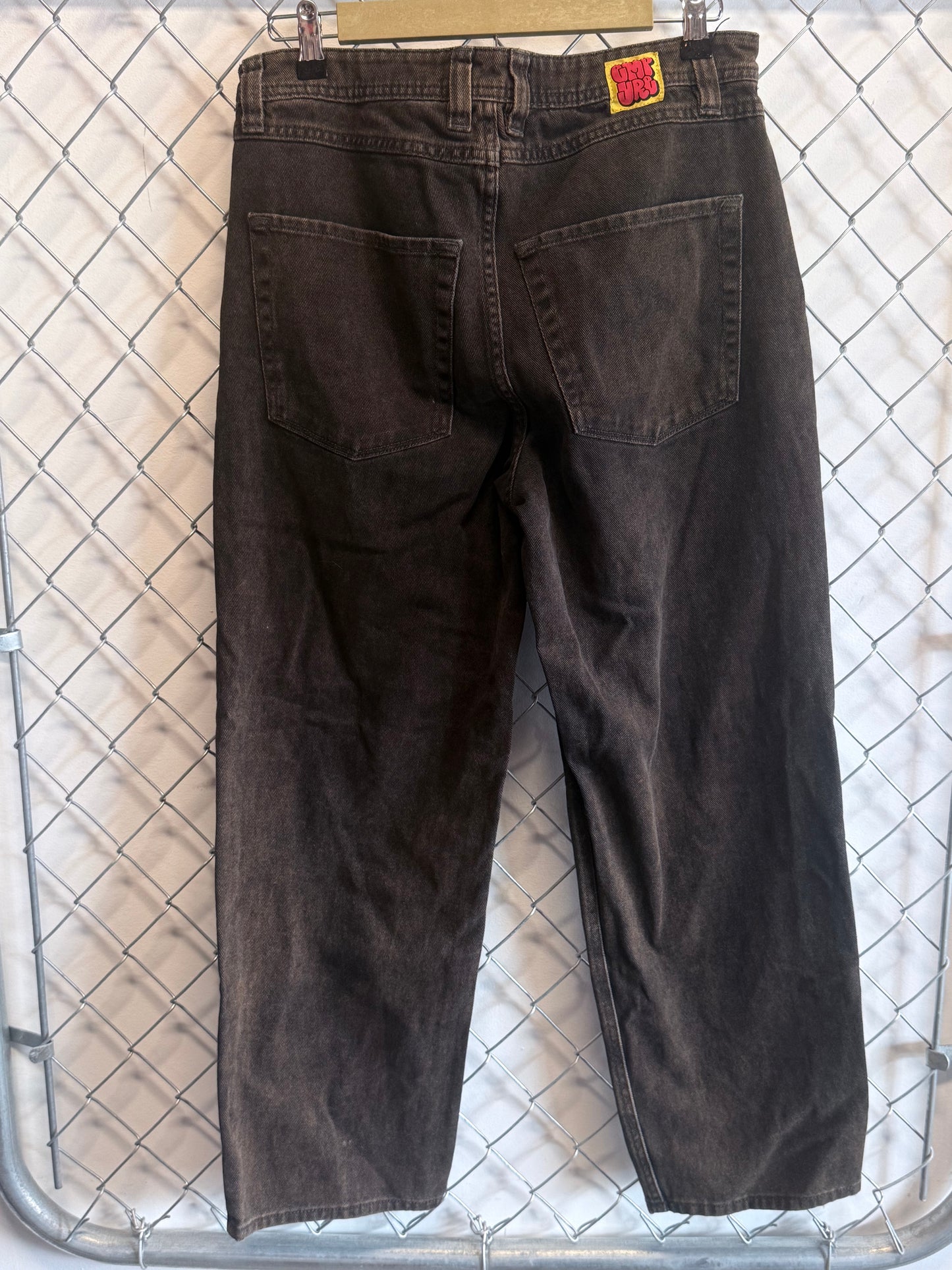 Empyre Brown Y2K Style Baggy Denim Jeans Size 32x27