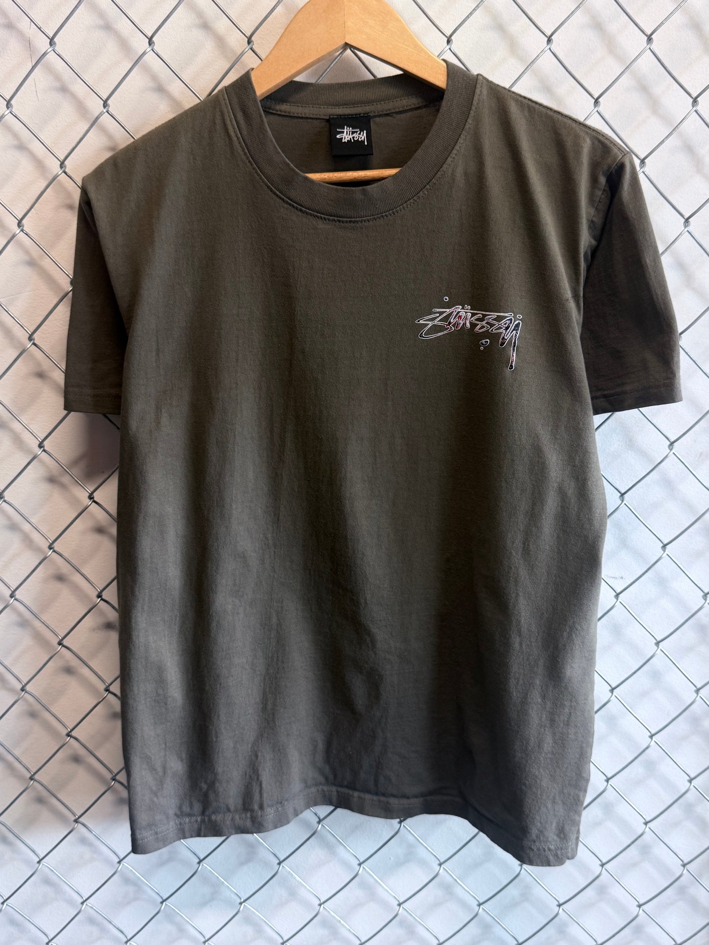 Stussy Liquid Metal Skate Streetwear Graphic Tee Size Medium