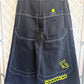 Vintage Y2K JNCO Black Denim Five O Crime Scene Jeans Size 36x24