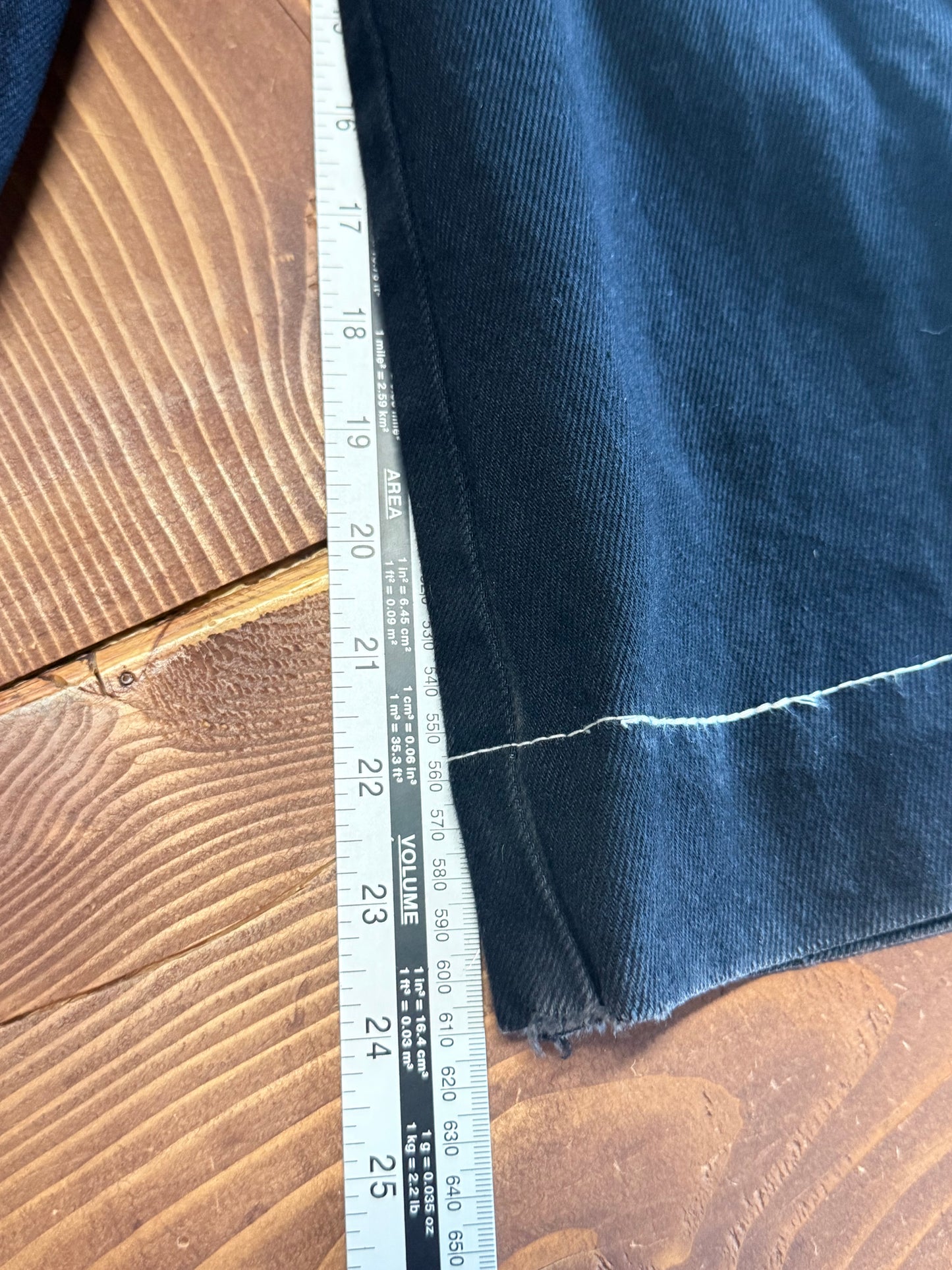 Vintage Y2K JNCO Black Denim Five O Crime Scene Jeans Size 36x24