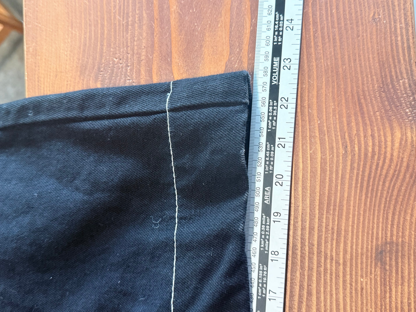 Vintage Y2K JNCO Black Denim Five O Crime Scene Jeans Size 36x24