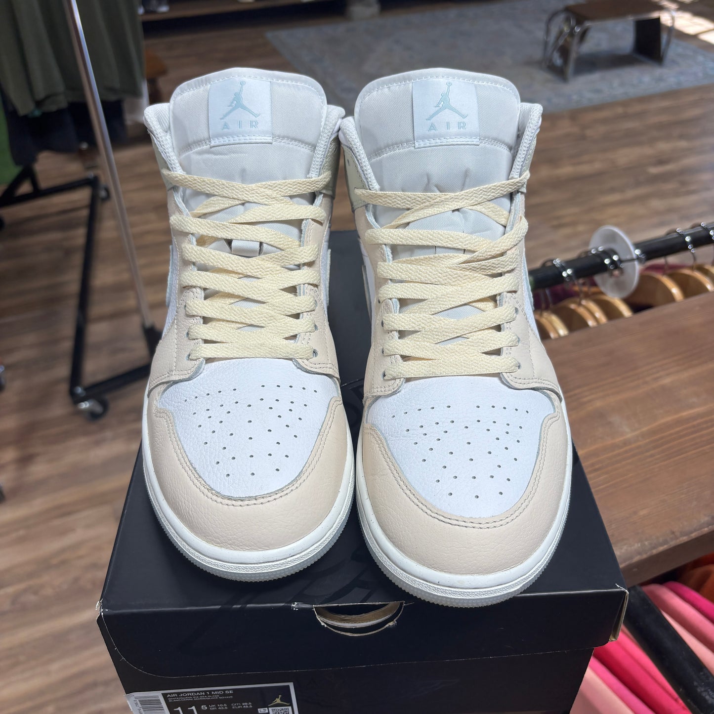 Jordan 1 Mid 'White Sea Glass' Size 11.5