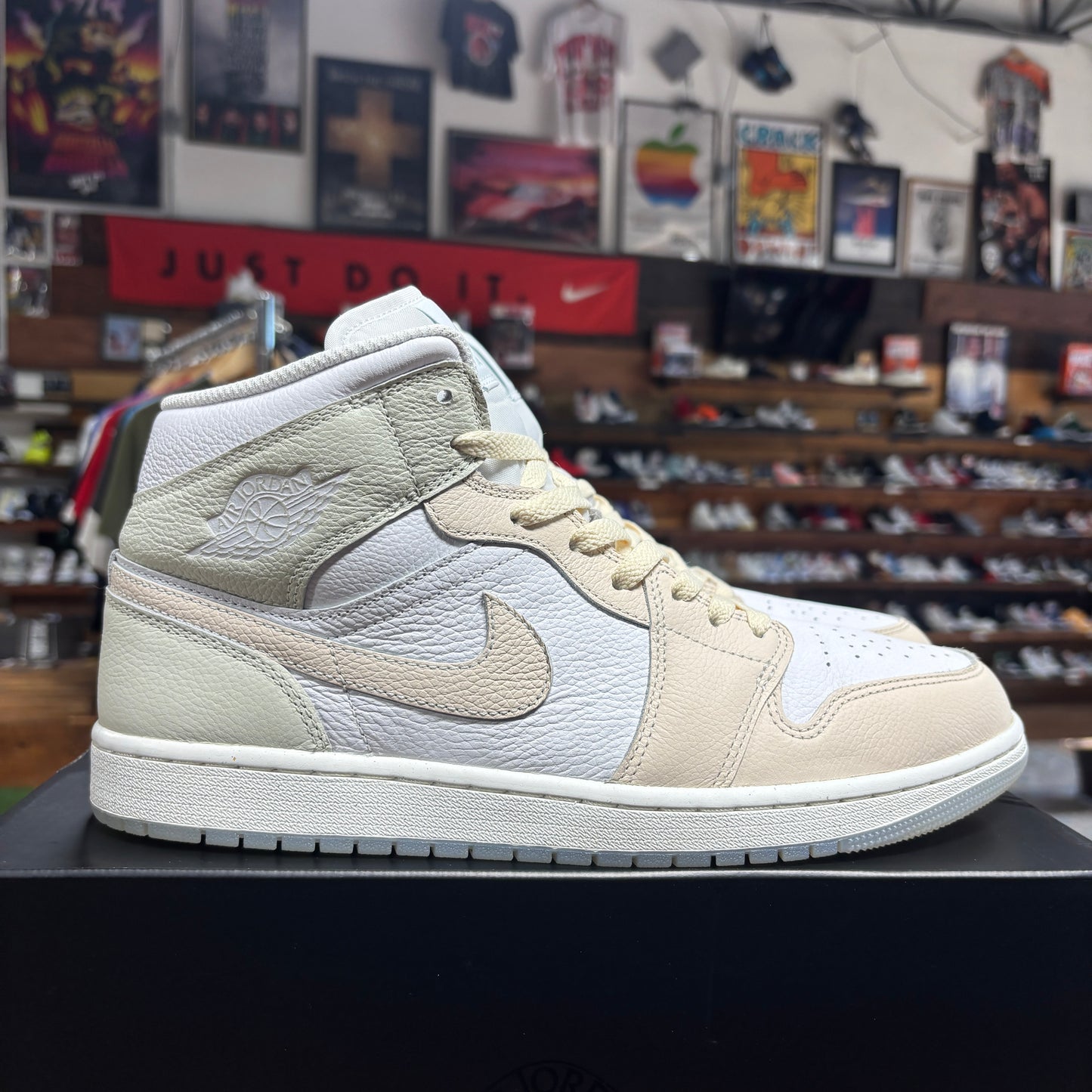 Jordan 1 Mid 'White Sea Glass' Size 11.5