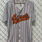 Vintage Russell Athletic San Francisco Giants Pinstripe Baseball Jersey Size Large