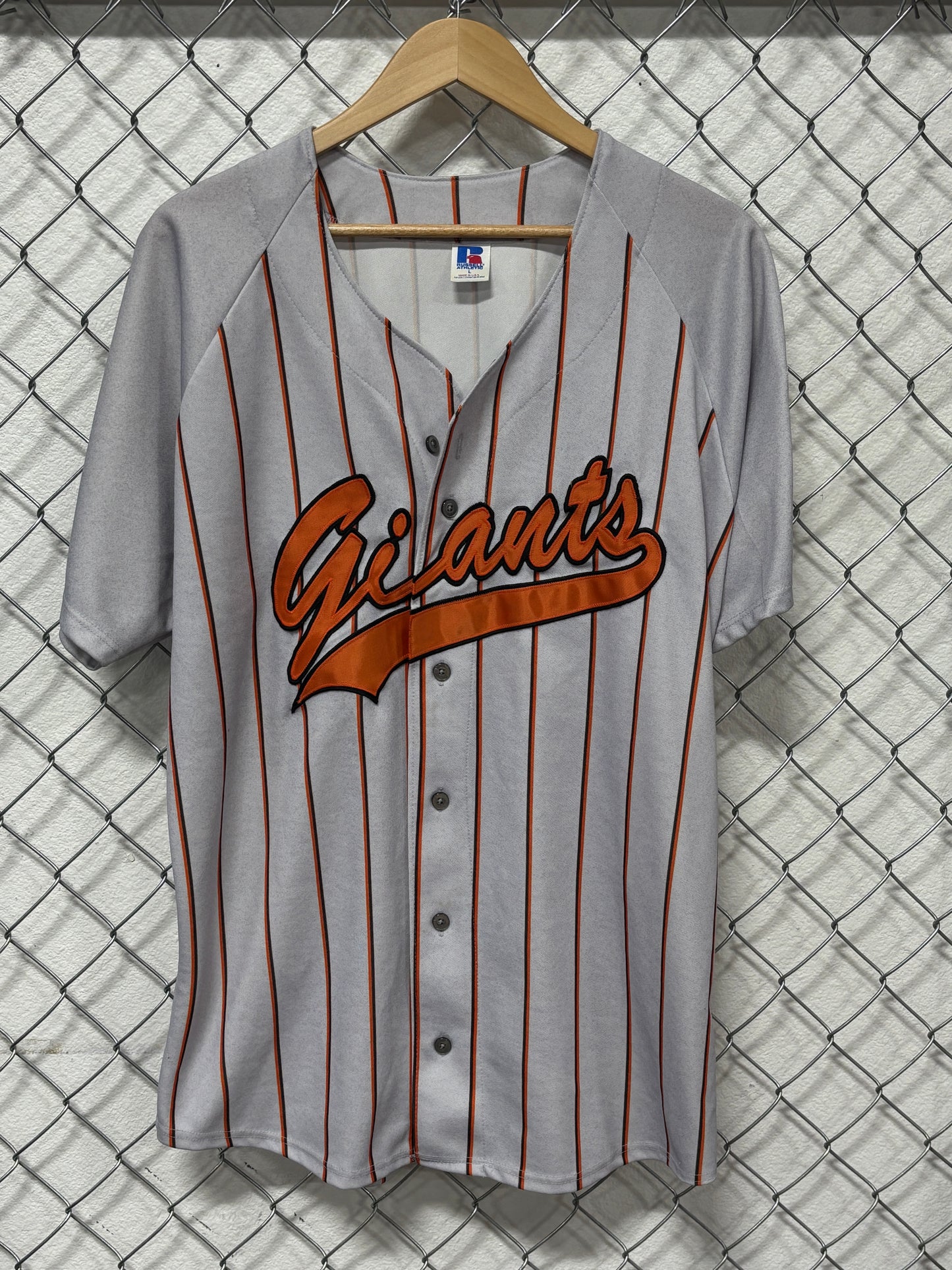 Vintage Russell Athletic San Francisco Giants Pinstripe Baseball Jersey Size Large
